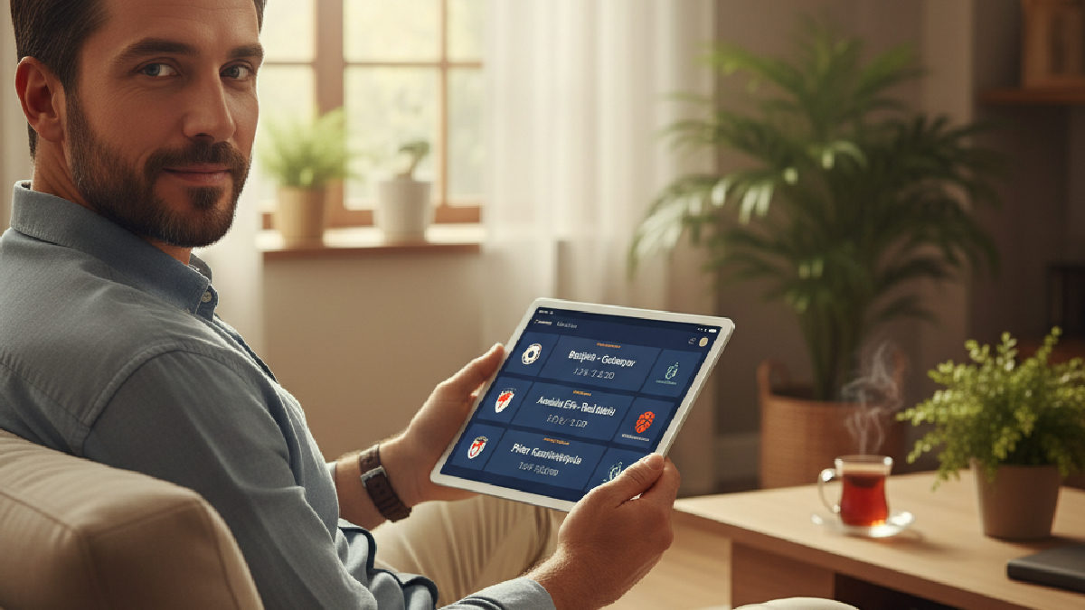 Tablet üzerinden Mobilbahis canlı bahis keyfi ve maç takibi.